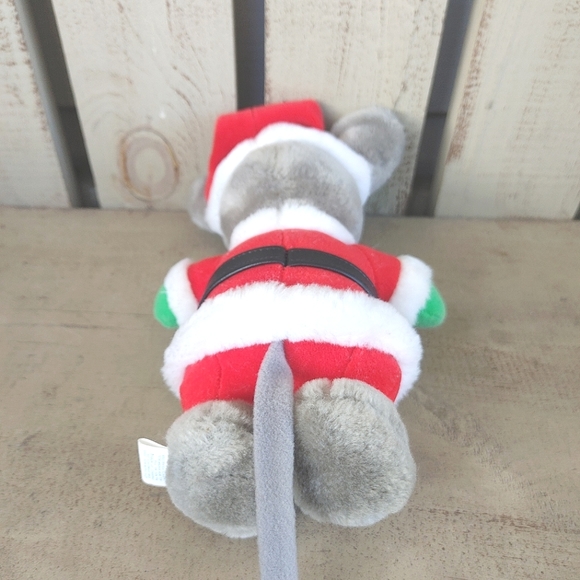 Dakin Christmas Mouse 9" Stuffed Animal Vintage 1985 Santa Holiday - Picture 5 of 11